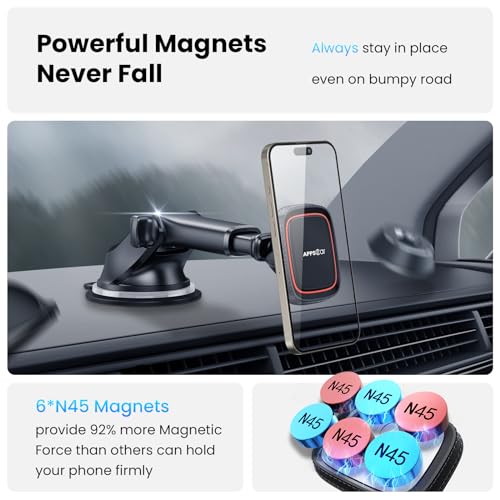 APPS2Car Soporte magnético para teléfono para automóvil, tab