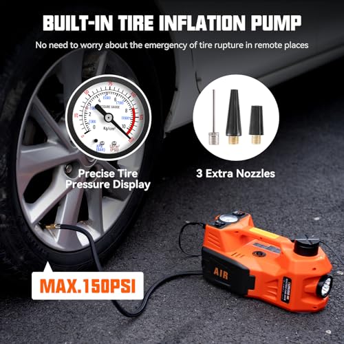 Kit de gato eléctrico para automóvil, 5 toneladas (11023 lib