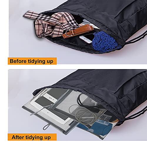 SUPACOOL Juego de 4 bolsas de maquillaje de malla de viaje,
