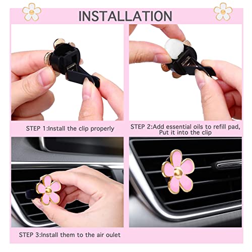 6 clips de perfume para ambientador de automóvil, decoración