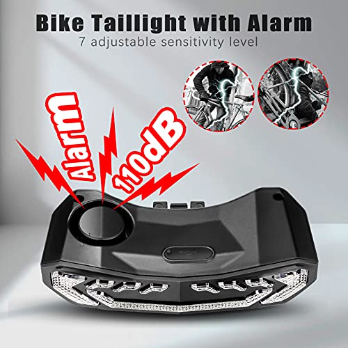 WSDCAM Luz inteligente para bicicleta con señales de giro, l
