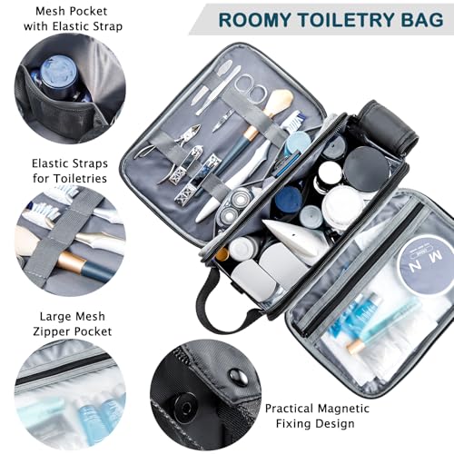 BAGSPRITE Bolsa de aseo para hombres, bolsa de viaje para mu