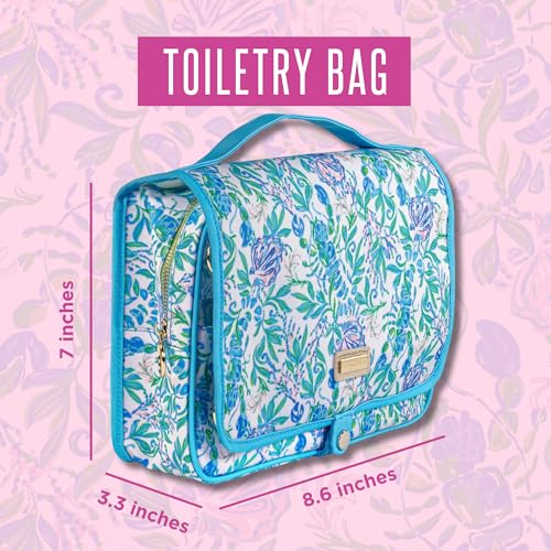 Lilly Pulitzer Neceser de viaje con asa, bolsillos y cremall