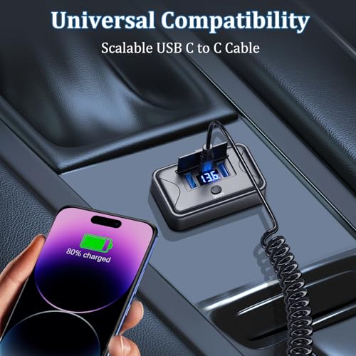 Qidoe - Panel de salida USB de 72 W y 12 V, cargador rápido