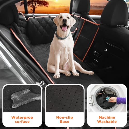 Funda impermeable para asiento trasero de automóvil, plegabl
