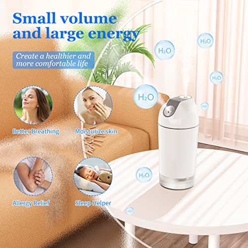 Mini humidificador, funciona con pilas, 16.2 fl oz, pequeño
