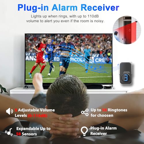 Alarma de entrada inalámbrica, sensor de movimiento y detect