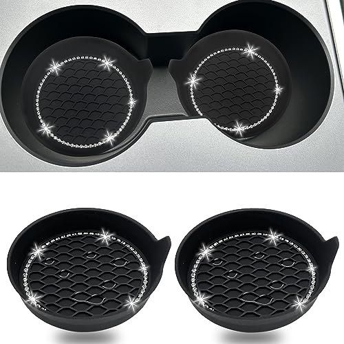 Paquete de 2 portavasos brillantes, inserto universal para p