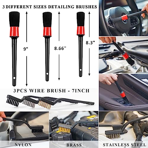 AUTODECO Kit de limpieza de 40 piezas para lavado de autos,