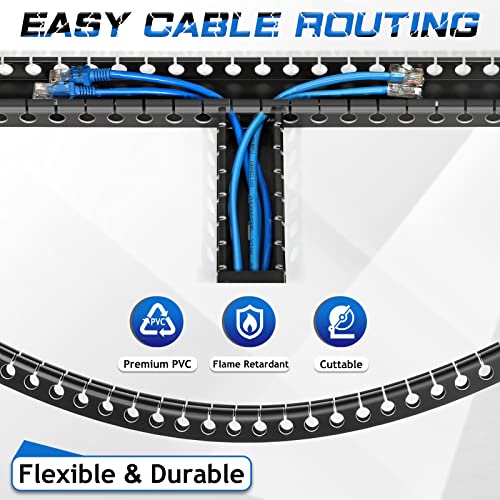 ZhiYo Canal de cables de 78 pulgadas (2 x 39 pulgadas de lar