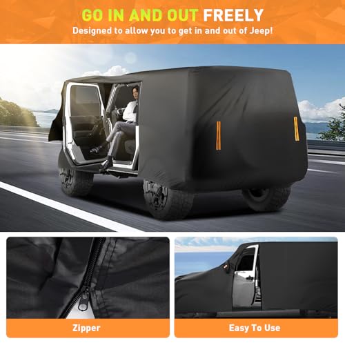 Funda impermeable para automóvil compatible con Jeep Wrangle