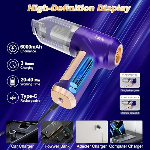 Aspirador de mano inalámbrico para automóvil con motor sin e