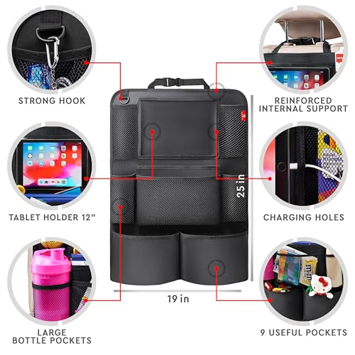 Helteko Organizador de asiento trasero de automóvil, protect