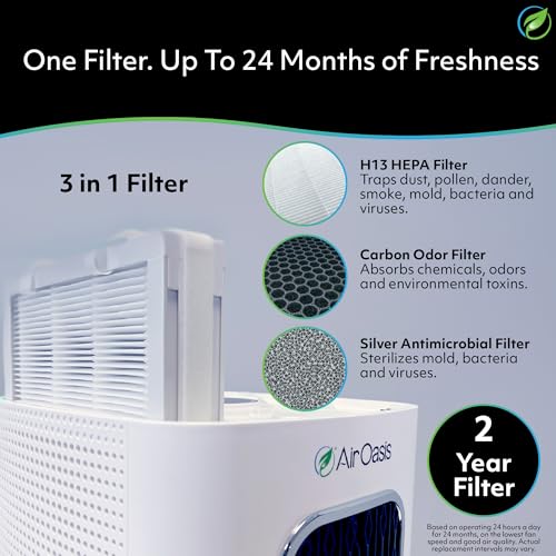 iAdaptAir 2.0 H13 - Filtro HEPA purificador de aire que redu