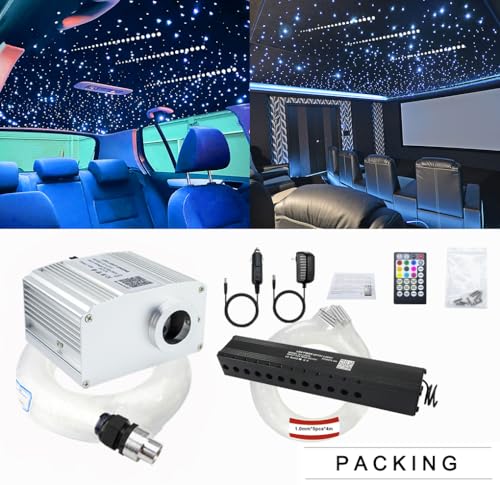 AZIMOM 10W RGBW Twinkle 550pcs 0.03in 13.1ft Fibra Óptica St