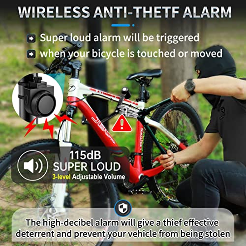 Alarma remota inalámbrica para bicicleta: 115dB Super ruidos