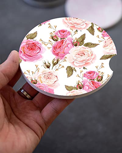 Paquete de 2 posavasos de cerámica para automóvil de 2.56 pu