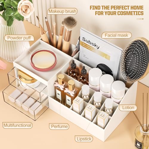 Subsky Organizador de maquillaje con cajones, fácil almacena