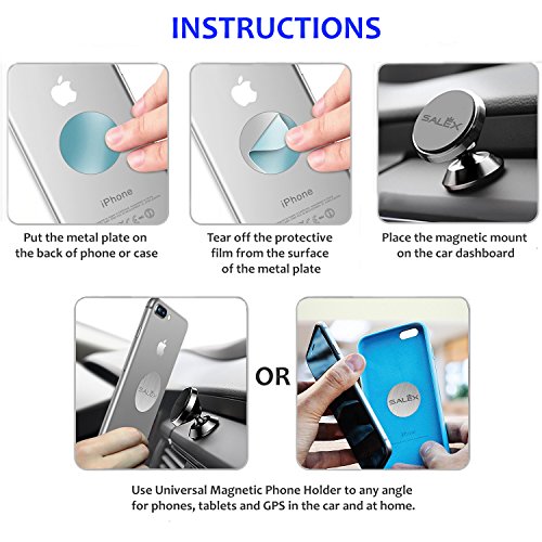 SALEX Soportes magnéticos para teléfono para tablero de auto