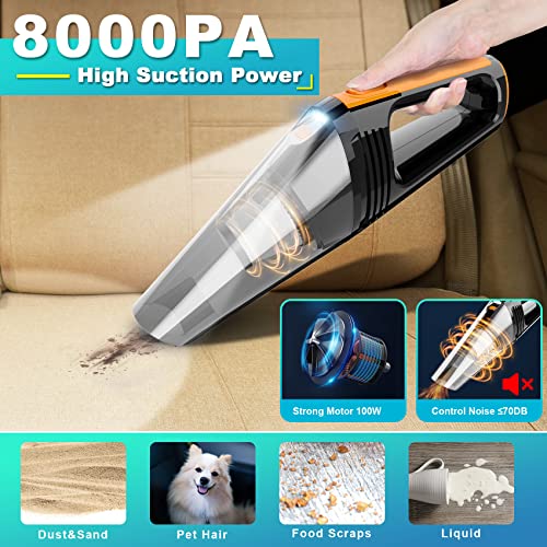 Aspiradora portátil de coche de alta potencia 8000 Pa, peque