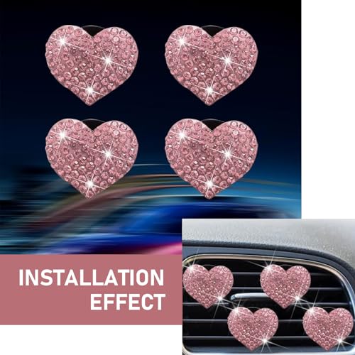 4 clips decorativos para ventilación de automóvil, con diama