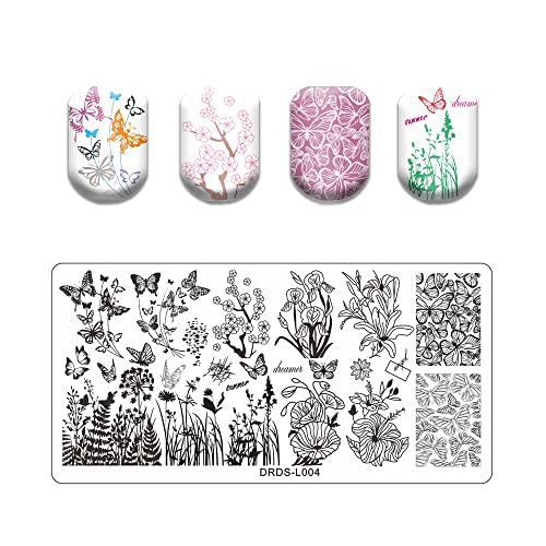 VNC Juego de 13 placas de sello de uñas, 8 placas, 2 sellos,