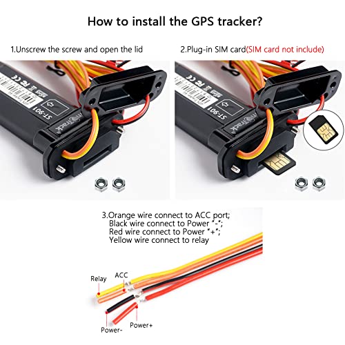 SinoTrack Rastreador GPS 4G para vehículos, ST-901L LTE Mini