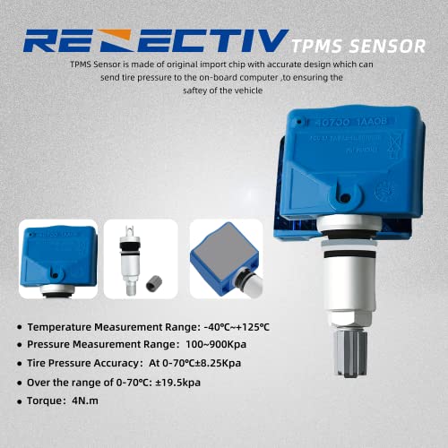 Sensor TPMS Nissan, paquete de 4 sensores de monitor de pres