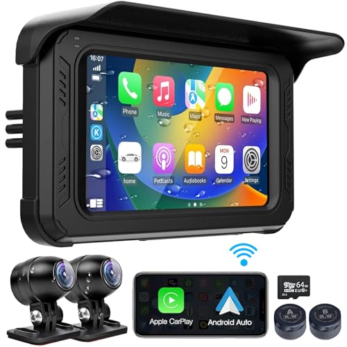Carplay motocicleta DVR inalámbrica Carplay GPS navegación m