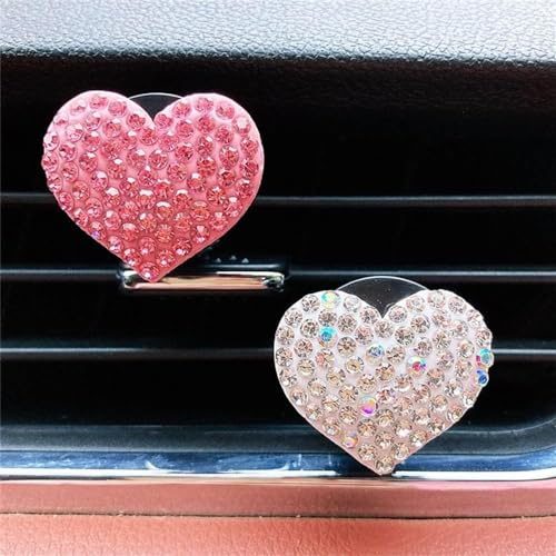 Clips de ventilación de coche con diamantes de imitación de