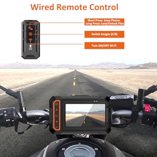 Cámara de salpicadero de motocicleta, LCD de 3 pulgadas, imp