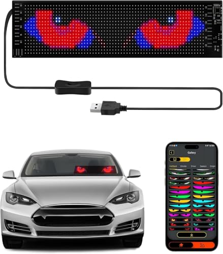 Luz de ojos de diablo para automóviles, ojos LED programable