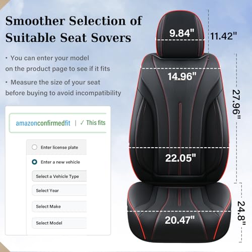 Coverado Fundas de asiento delantero, fundas de asiento de p