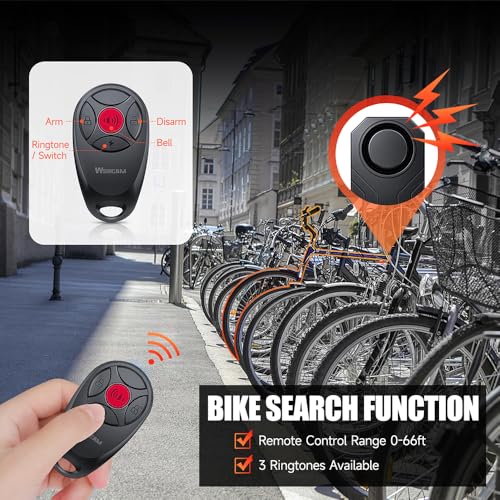 WSDCAM Alarma de bicicleta mejorada con control remoto – Ala