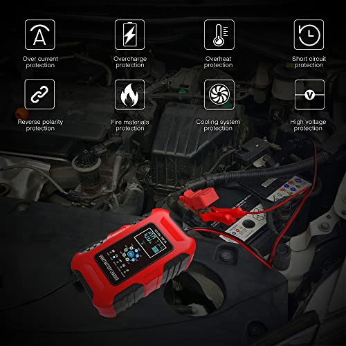 Cargador de batería de coche de 7 etapas de 10 amperios para