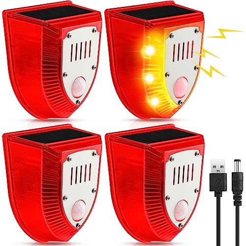 Qualirey Detector de movimiento de alarma solar con sensor d