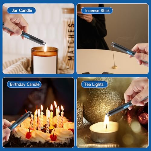 Encendedor de velas eléctrico, resistente al viento, sin lla