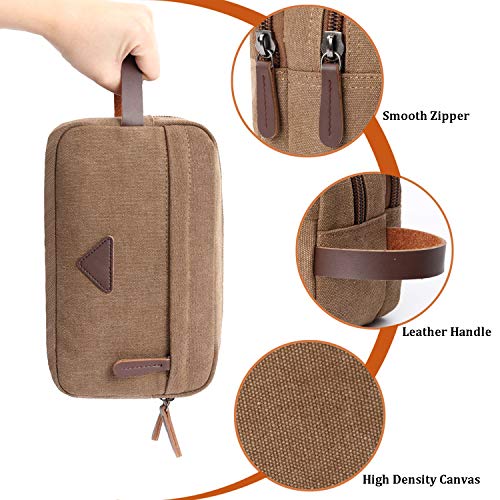 Mactso Neceser de viaje para hombre, de lona, de cuero, orga