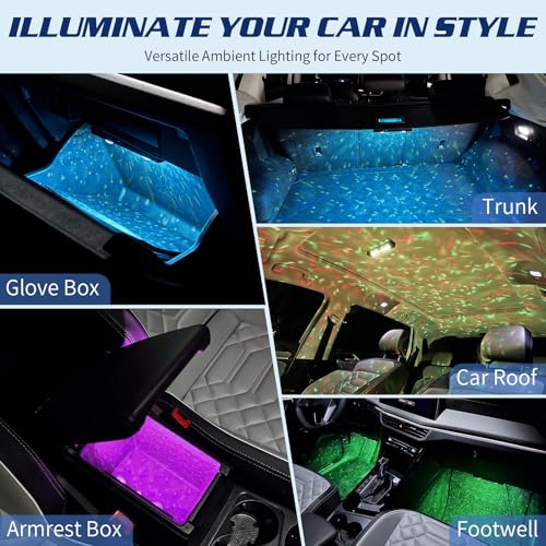 Luces LED inalámbricas para interior del automóvil, iluminac