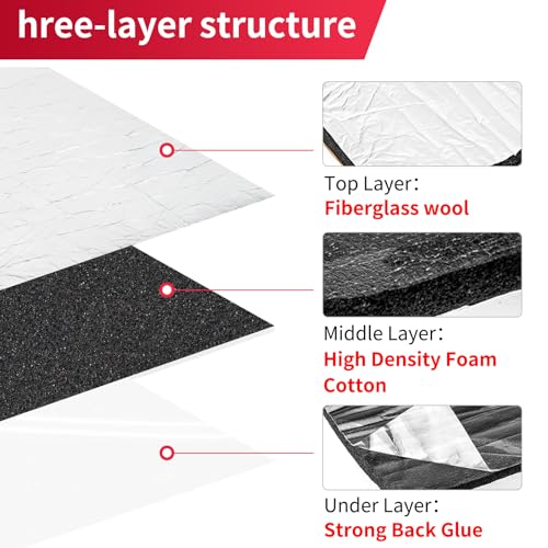 236mil 6sqft Car Heat Shield Sound Insulation Mat Automotive