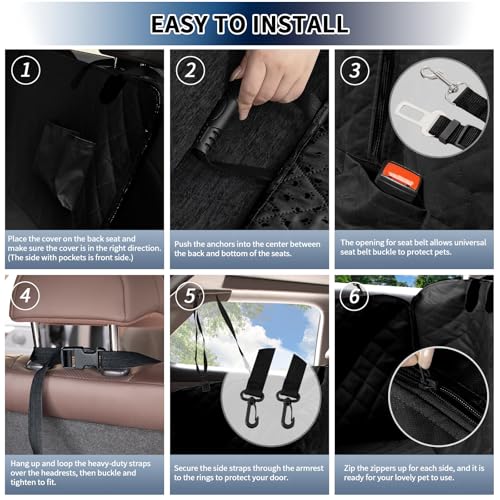 PureFit Funda de asiento de automóvil para perro, 100% imper