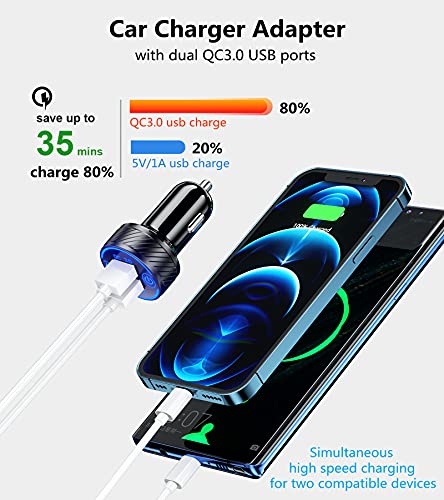 KEWIG Cargador de coche, adaptador de cargador rápido de coc