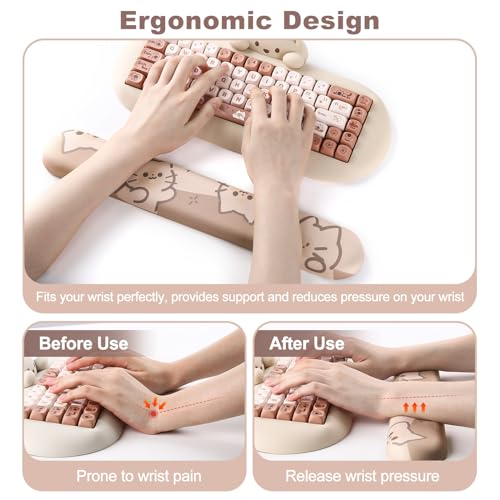 YUNZII Reposamuñecas para teclado, mouse y teclado, soporte