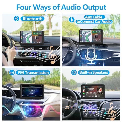 Pantalla portátil de Apple Carplay de 7 pulgadas para coche