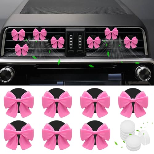 Ambientador de coche con lazo rosa, juego de 7 lindos acceso