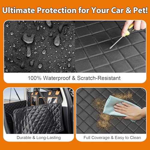 Funda de asiento de automóvil para perro de fondo duro para