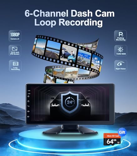 Cámara de tablero de 6 canales 1080P Sistema de cámara de re
