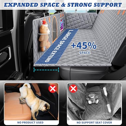 Extensor de asiento trasero de automóvil para perros, funda