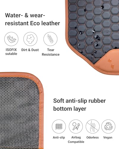 Protector de asiento de automóvil de cuero prémium para niño
