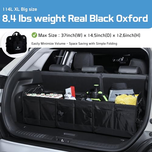 Organizador de maletero de automóvil con tapa, almacenamient